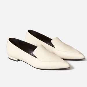 Everlane Cream Leather Loafers